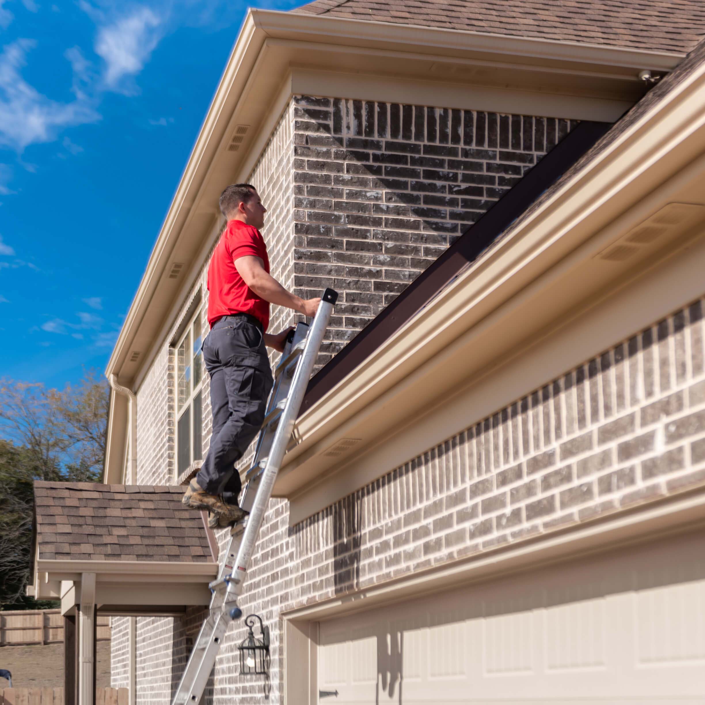 Home Inspector Colin Wilson inspecting roof during Home Inspection