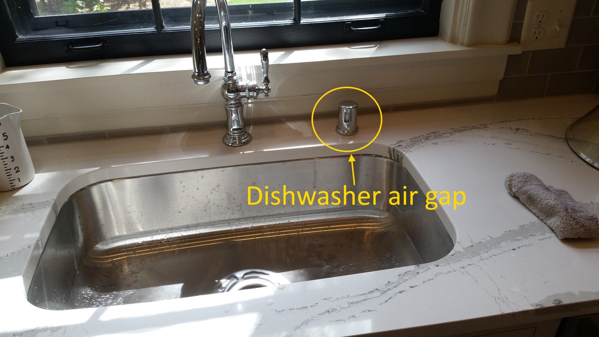 how does a countertop dishwasher drain